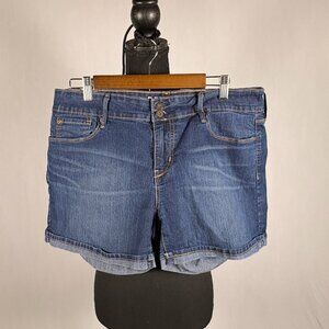 DENIZEN by Levi | Double Button Fly Jean Shorts | 14 | Medium Wash